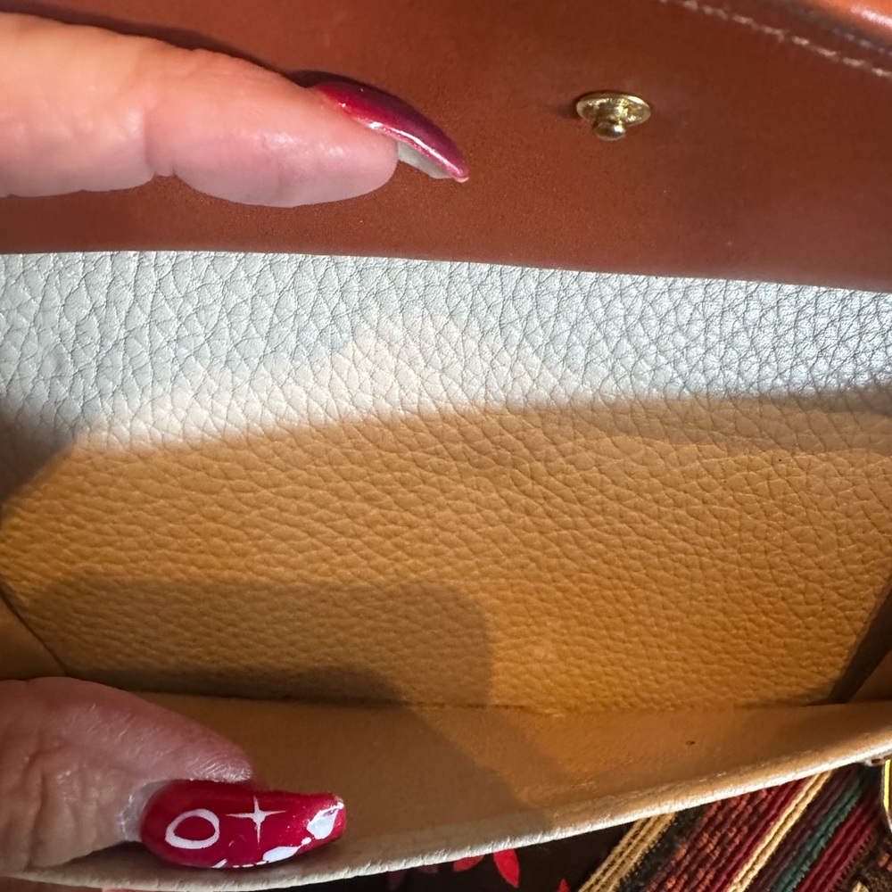 Dooney & Bourke Bone Leather Zip Along Clutch - Picture 2 of 6